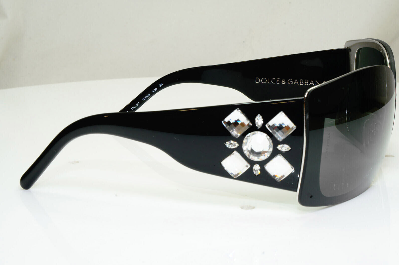 Authentic DOLCE & GABBANA Womens Vintage Sunglasses CRYSTAL DG 2044 130/87 29344