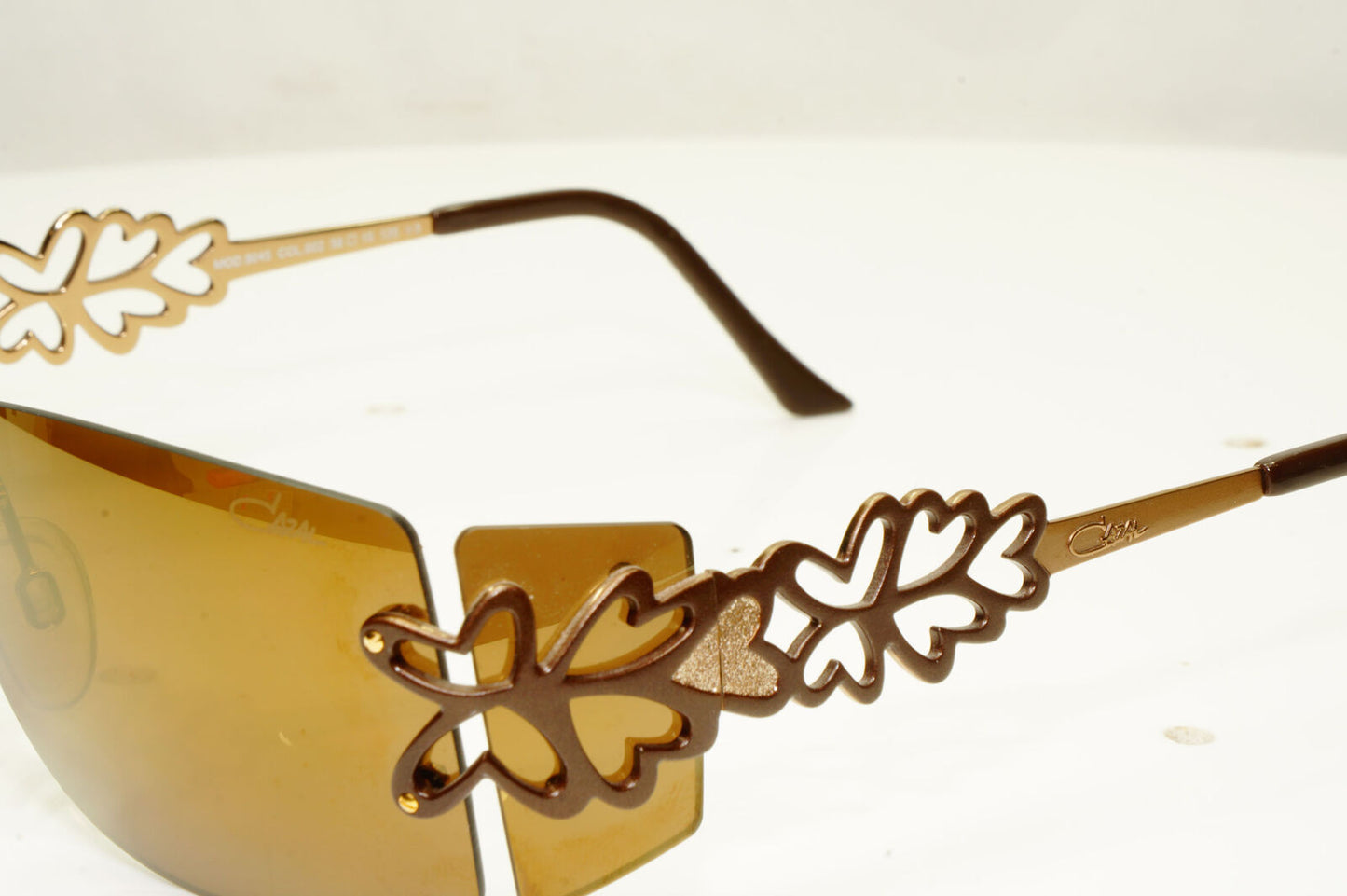 Cazal Sunglasses Vintage Brown Gold Rimless Metal MOD 9045 002 010122