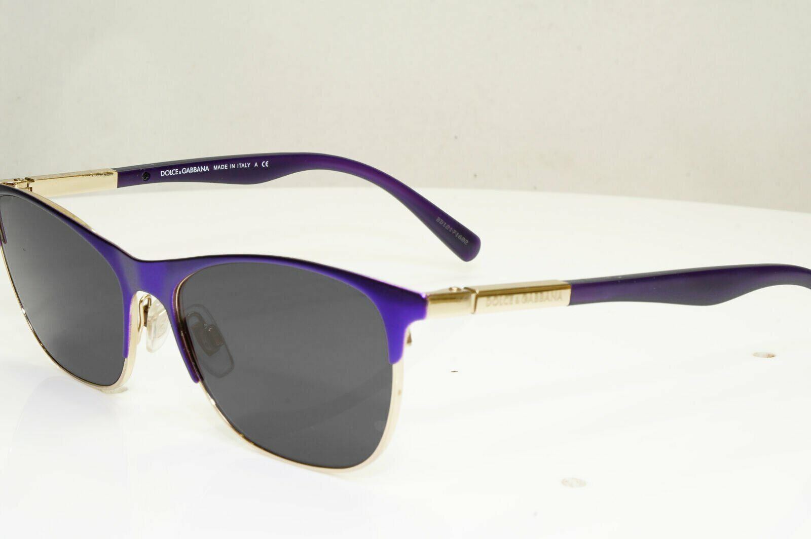 Dolce & Gabbana Gold Violet Purple Rectangle Metal Sunglasses DG 1246 1222 30197