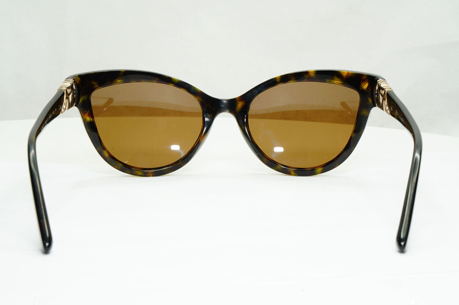 Bvlgari 2015 Sunglasses Brown Gold Diamante Cat Eye 8156-B 5353/13 030123