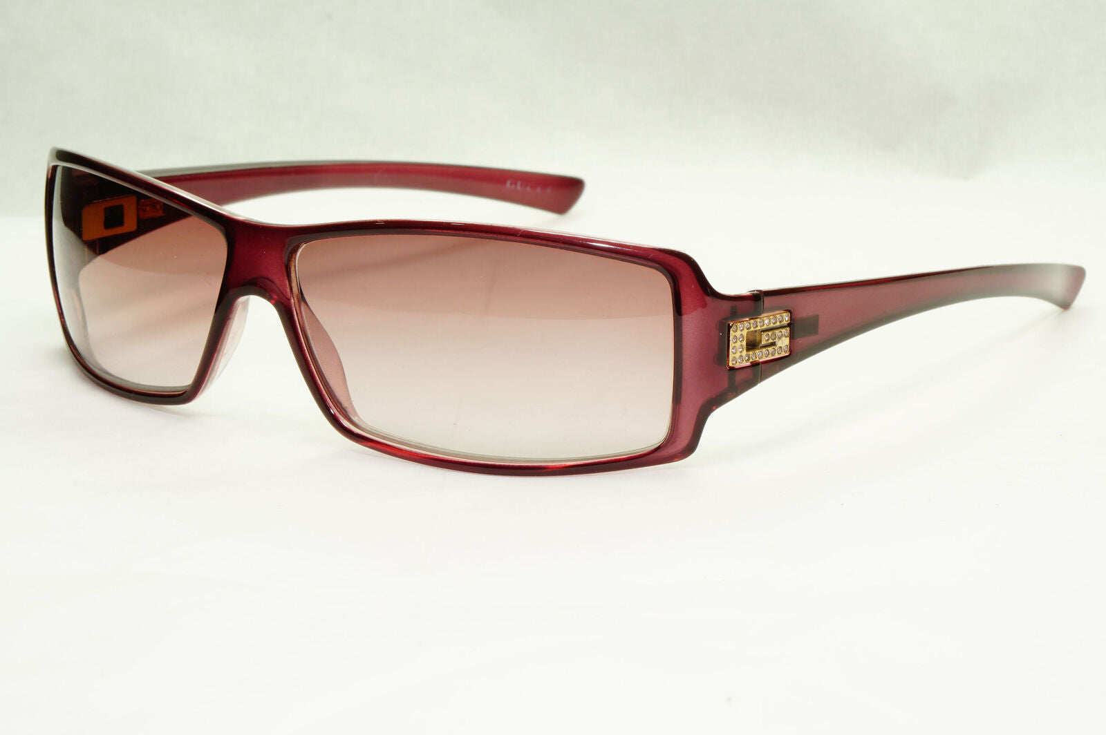 Gucci Sunglasses 1999 Pale Burgundy Rose Red Rectangle GG 2515/STRASS NL9 180224