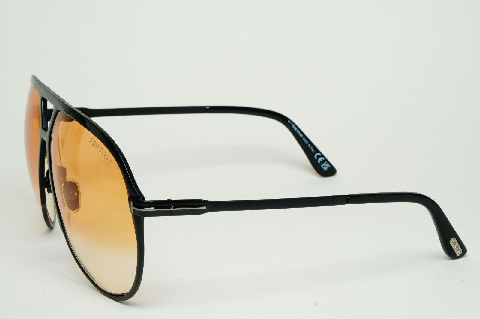Tom Ford Sunglasses Xavier Black Yellow Large Pilot FT1060 TF 1060 01F [a]