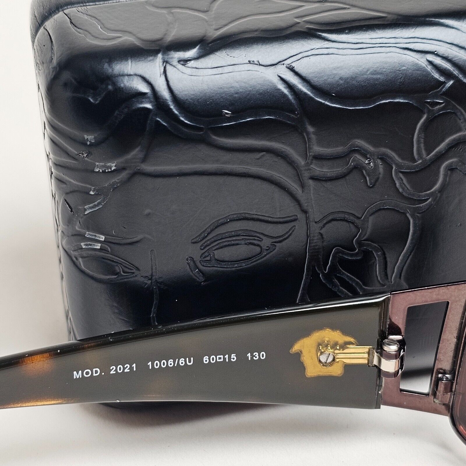 Versace Sunglasses 2004 Vintage Brown Mirror Rectangle MOD 2021 1006/6U 220125