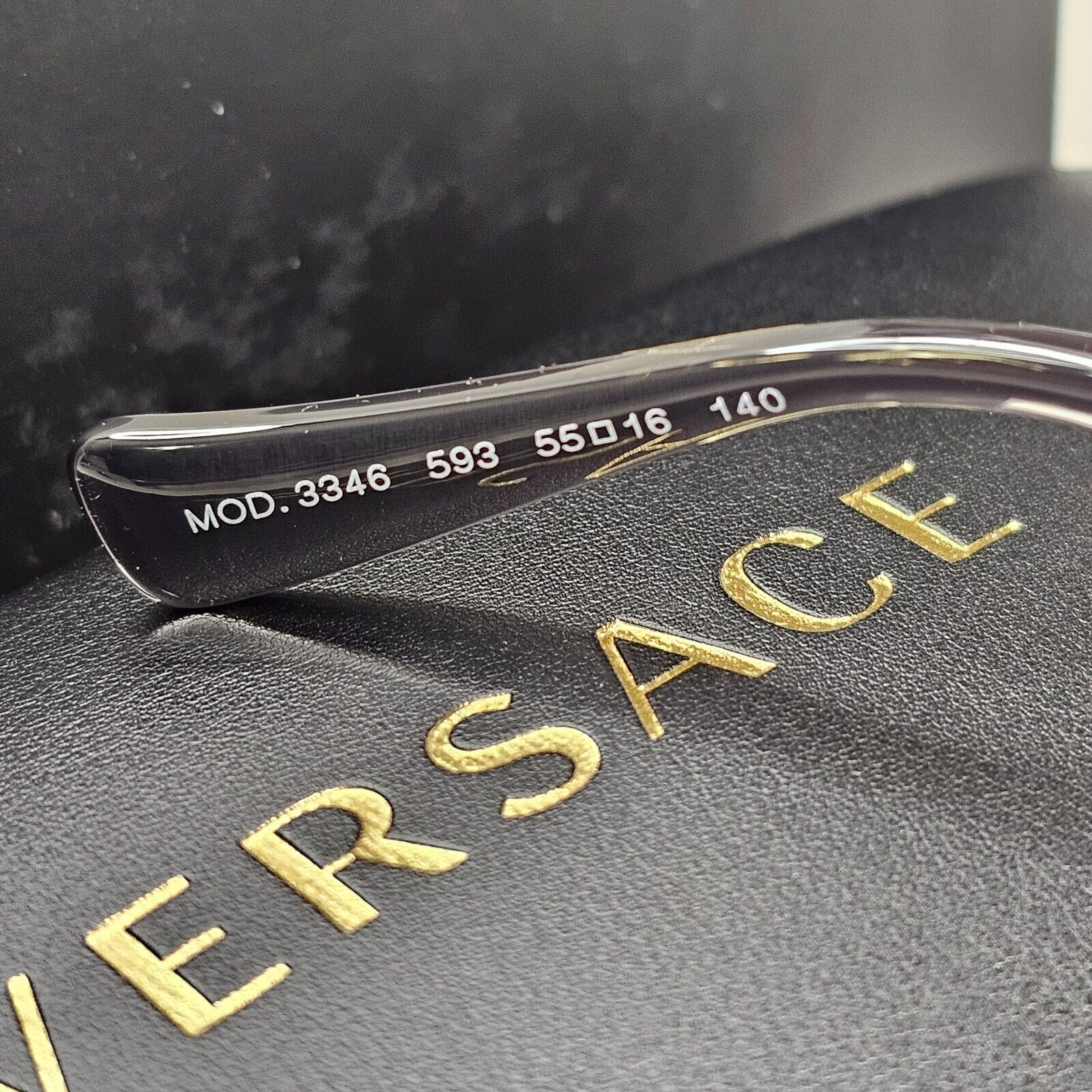 Versace Sunglasses Black Grey Transparent Square Medusa MOD VE 3346 593 55mm