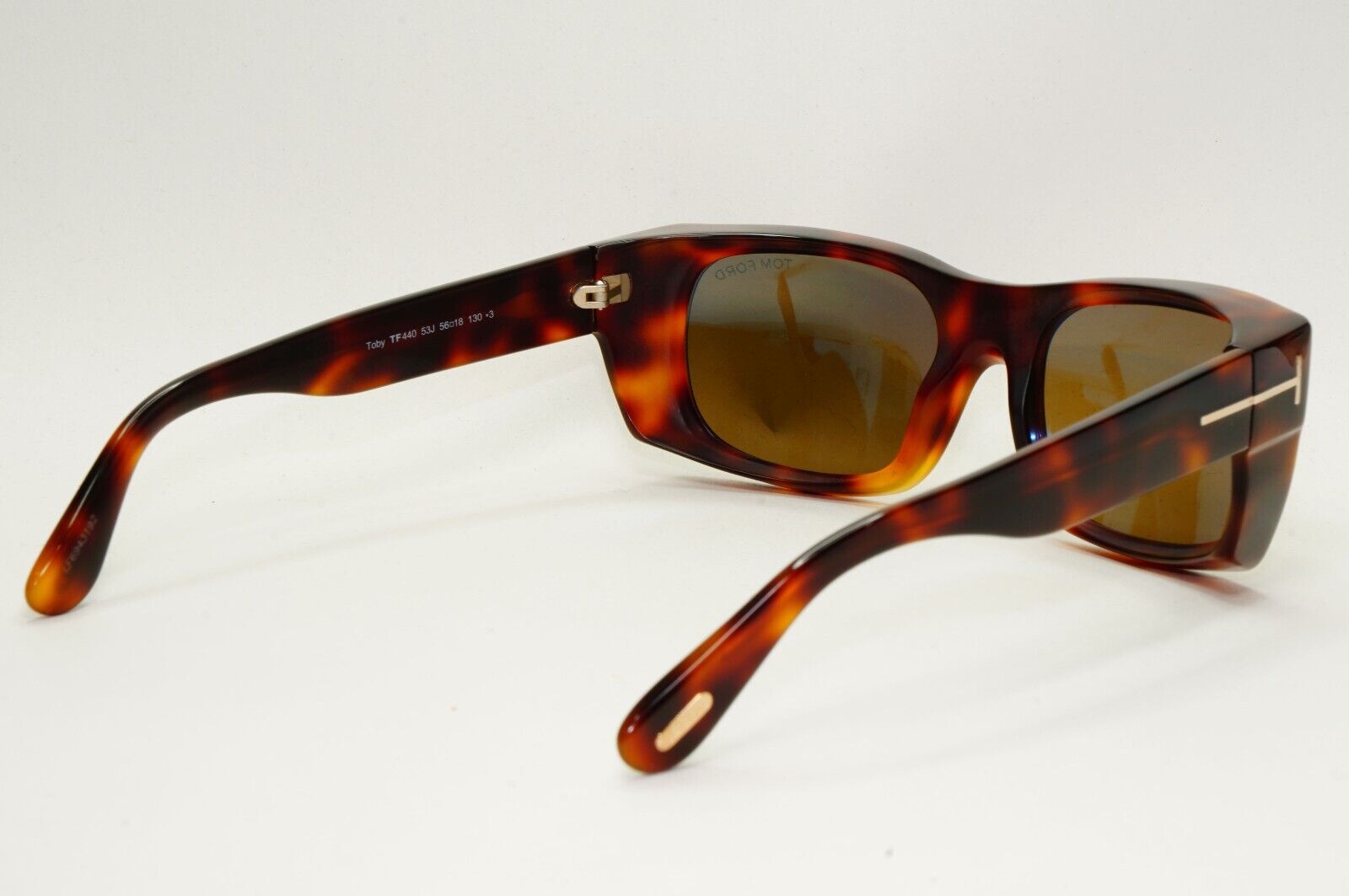 Tom Ford Sunglasses Toby Dark Brown Havana Square Acetate FT0440 TF 440 53J