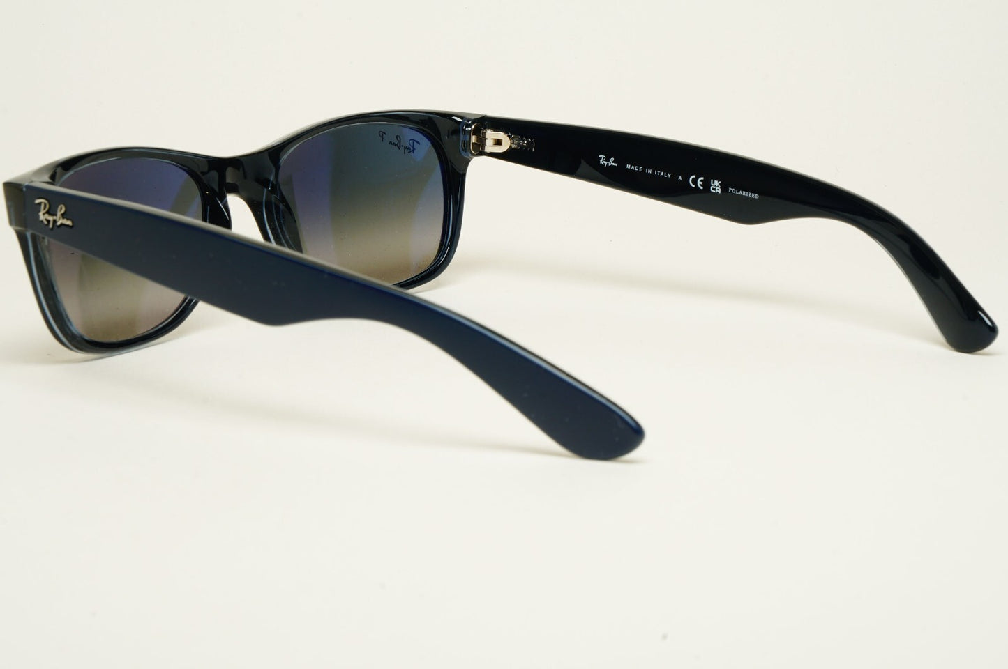 Ray-Ban Sunglasses Polarised New Wayfarer Blue Graident RB 2132 6607/78 52mm