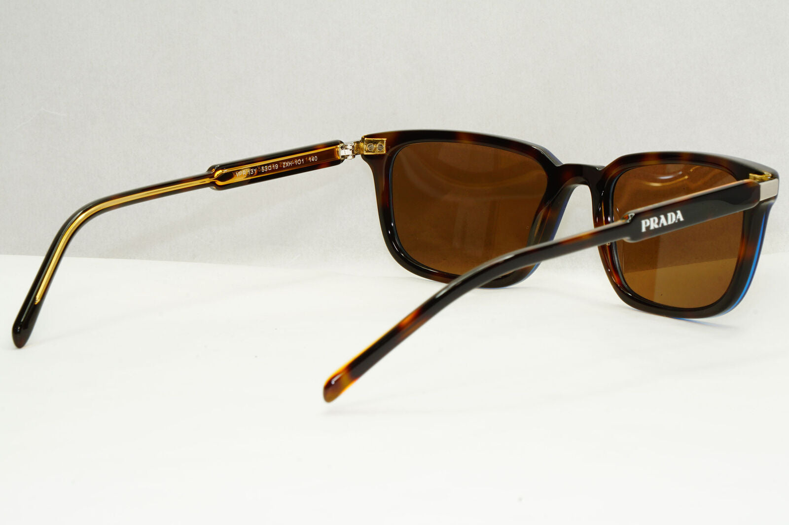 Prada Sunglasses Brown Blue Denim Tortoiseshell PR13YV VPR 13Y ZXH-1O1 53mm