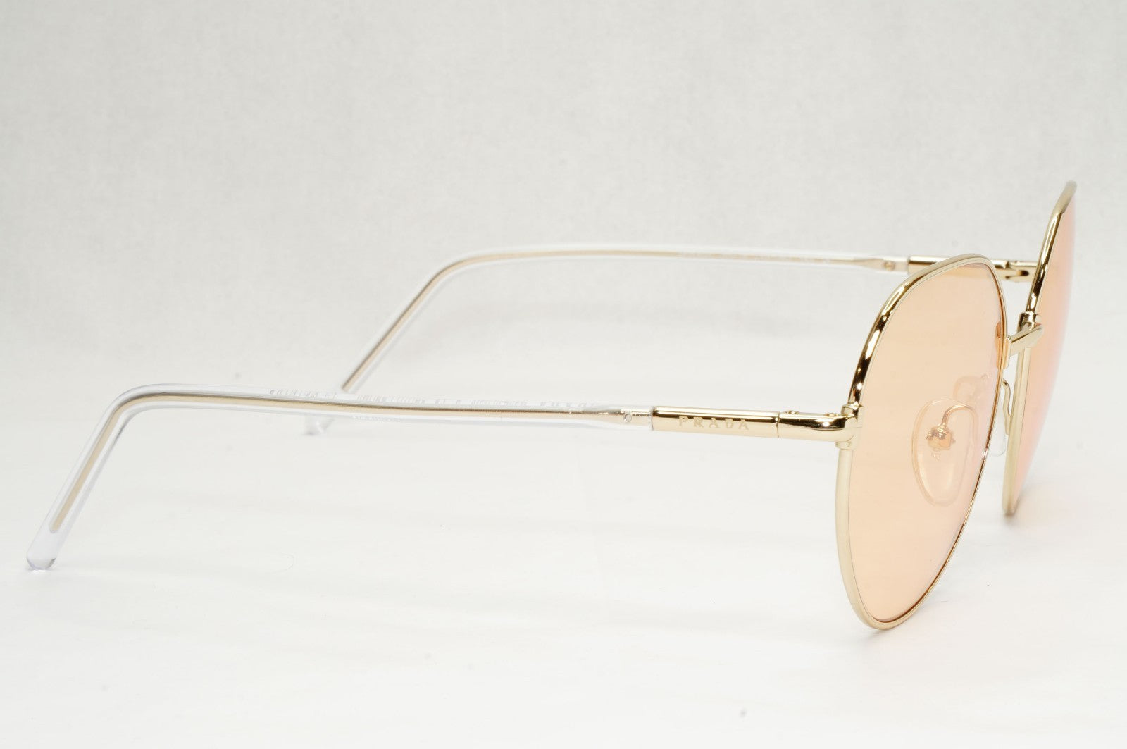 Prada Sunglasses Photochromic Gold Yellow Orange Round PR65XS SPR 65X ZVN-09D
