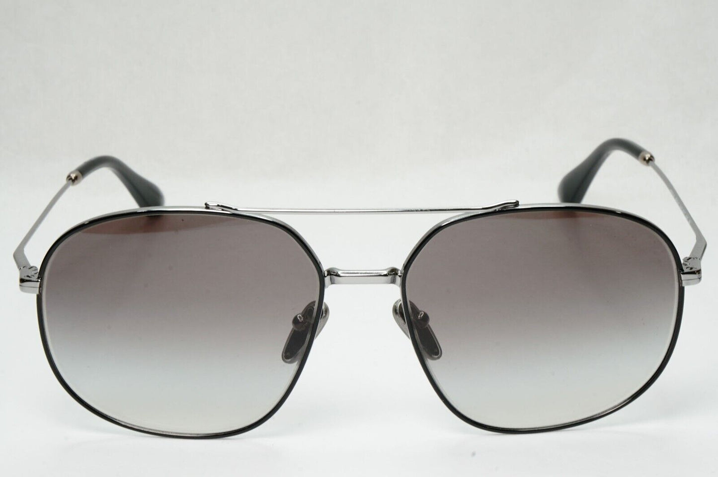 Prada Sunglasses Black Gunmetal Grey Gradient Metal Pilot PR51YS SPR 51Y M4Y-0A7