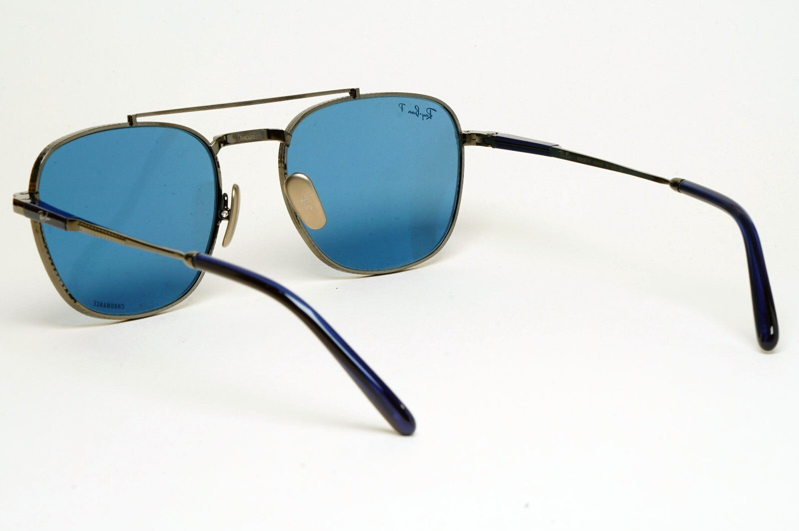 Ray-Ban Sunglasses Frank II Titanium Polarised Gunmetal Blue RB 8258 3142/S2 54m