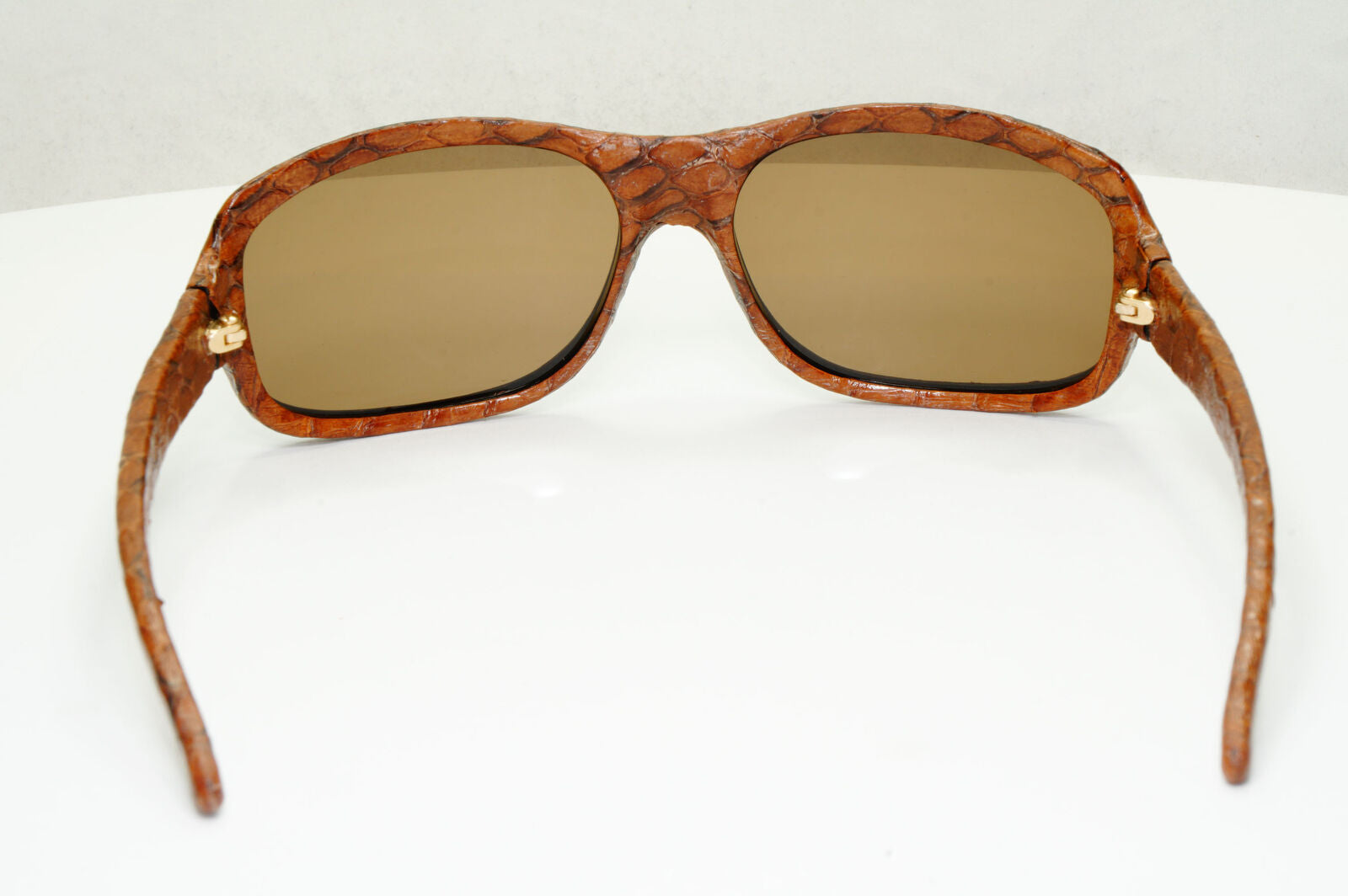 Gucci Snake Leather Sunglasses 1998 Vintage Brown Exotic GG 1449/S 3H2 290323