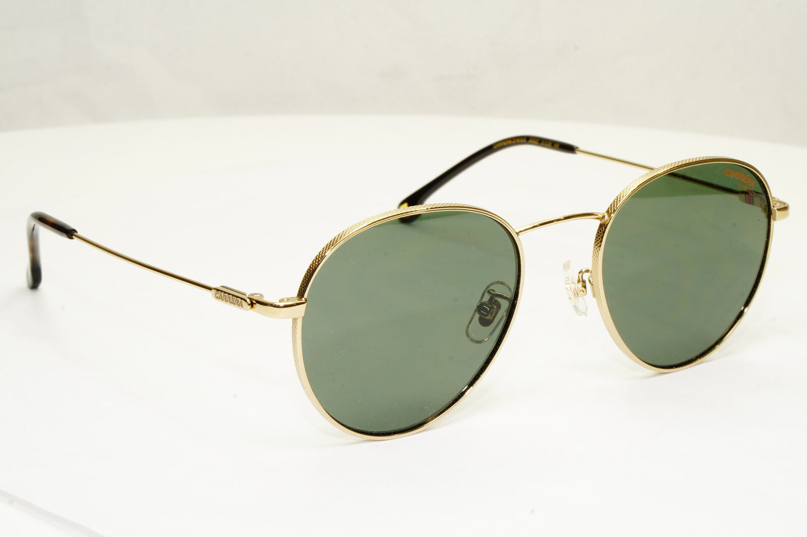 Authentic Carrera Mens Round Gold Green Memory Metal Sunglasses 216 G J5GQT