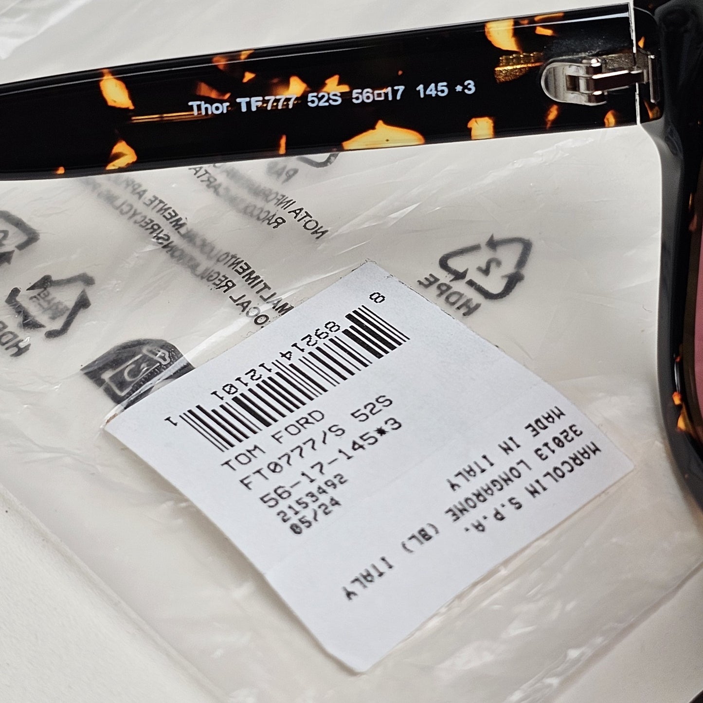 Tom Ford Sunglasses Thor Brown Dark Havana Red Bordo FT0777 TF 777 52S