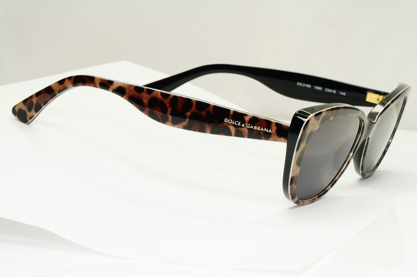 Dolce & Gabbana Sunglasses Leopard Black Brown Animal Print DG 3166 1995 250123