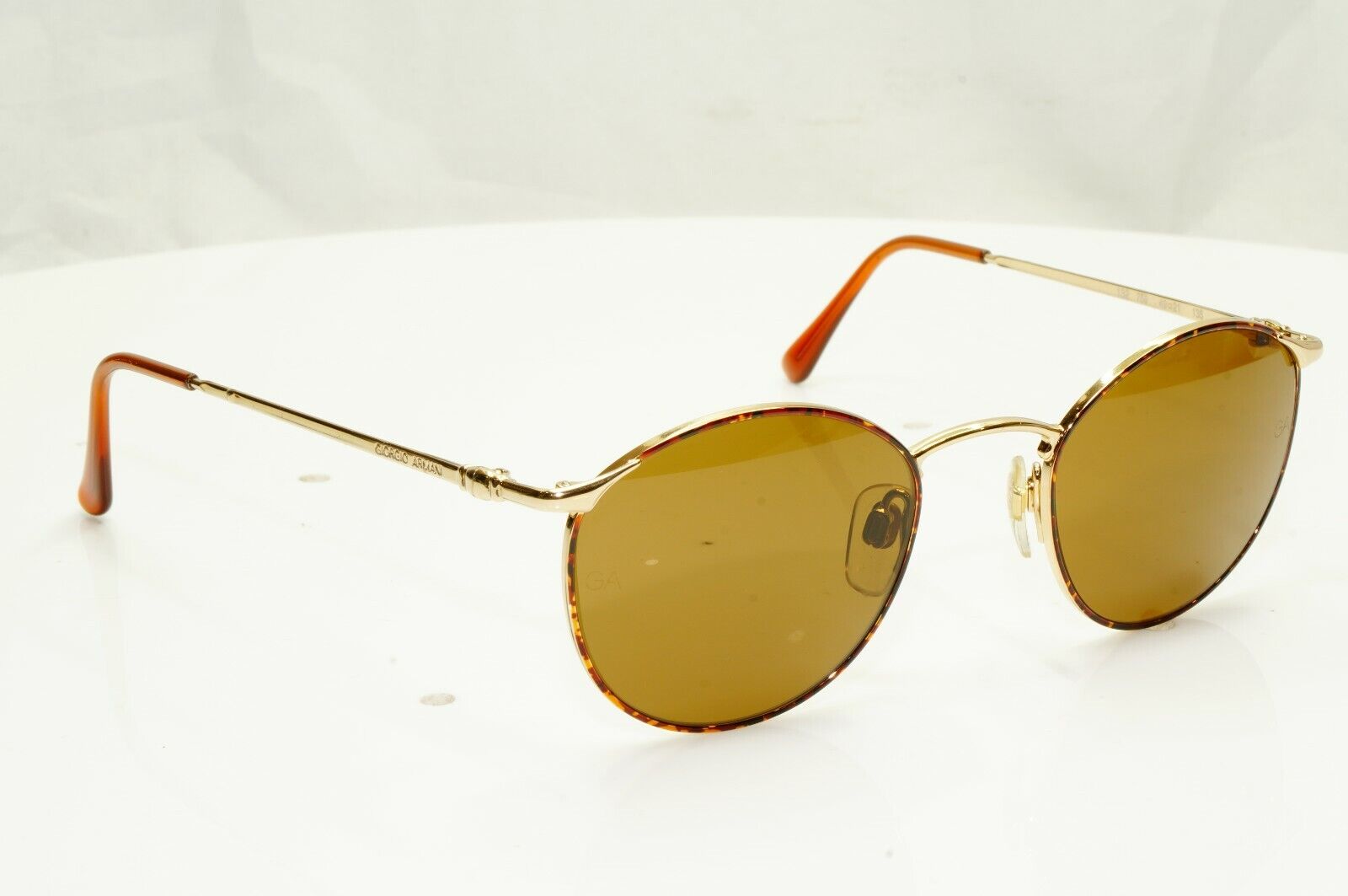 Authentic Giorgio Armani 1997 Vintage Sunglasses Gold Brown Mens Womens 132 759