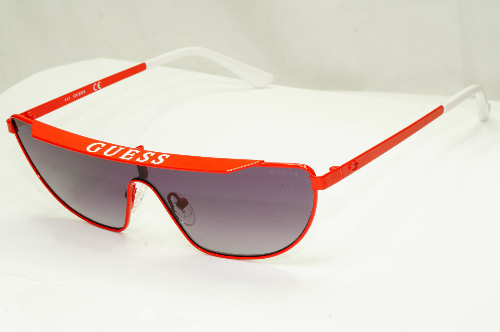 Guess Sunglasses Punk Visor Mens Womens Shield Red Black  GU 7677 66B Blogger