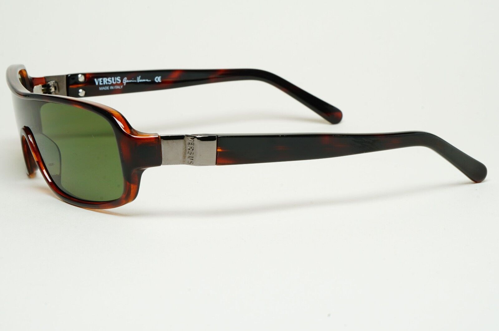 Versus Sunglasses 1996 by Gianni Versace Vintage Brown Green MOD E12/M COL 649