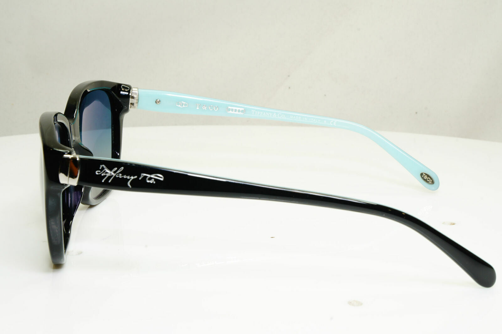 Tiffany & Co Black Sunglasses Blue Gradient Womens Square TF 4083 8001/4L 30643