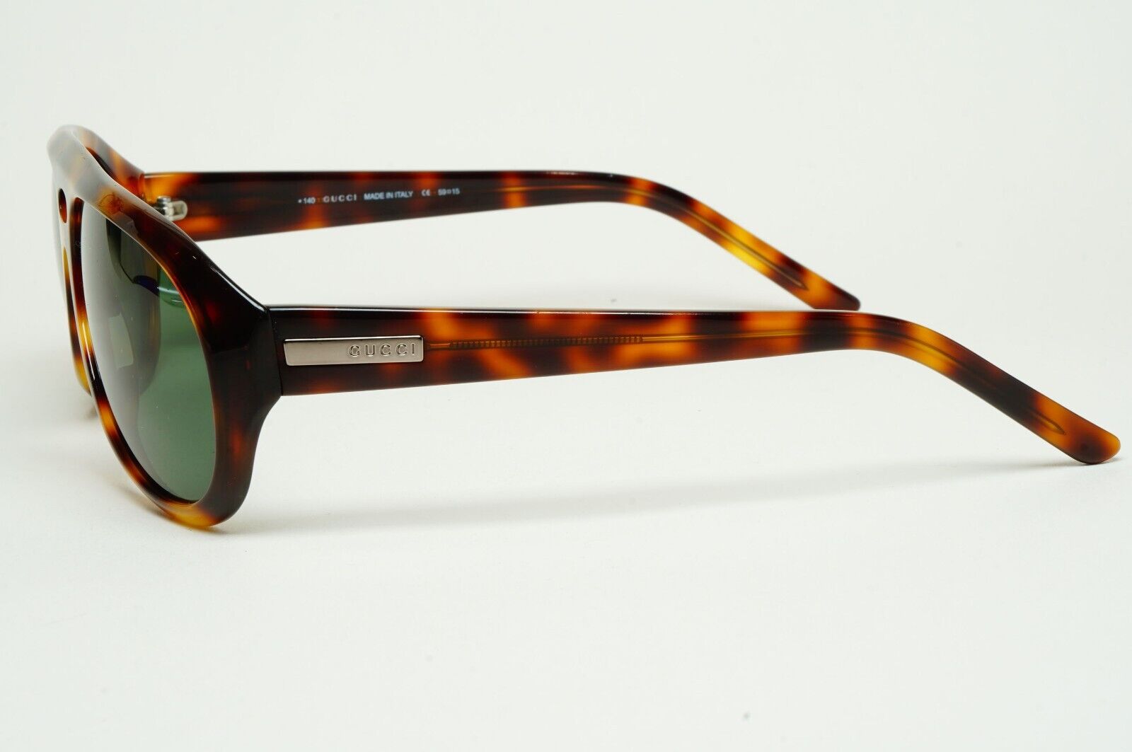 Gucci Sunglasses 1998 Vintage Brown Tortoise Green Pilot GG 1422/S 05L 310125