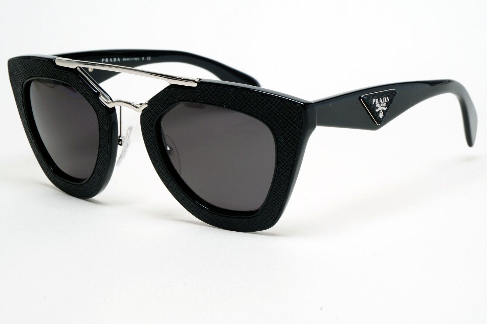Prada Black Cinema Saffiano Leather Sunglasses PR14SS SPR 14S 1AB-0A7 151124