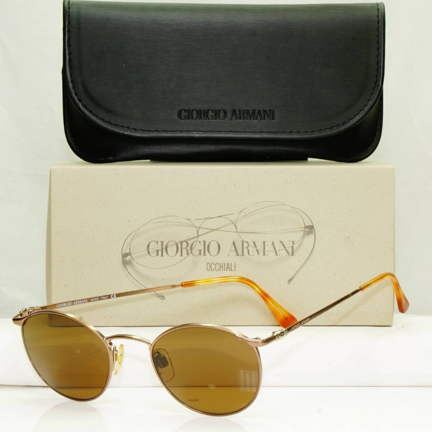 Giorgio Armani 1997 Vintage Retro Sunglasses Bronze Brown Men Women 49mm 132 750
