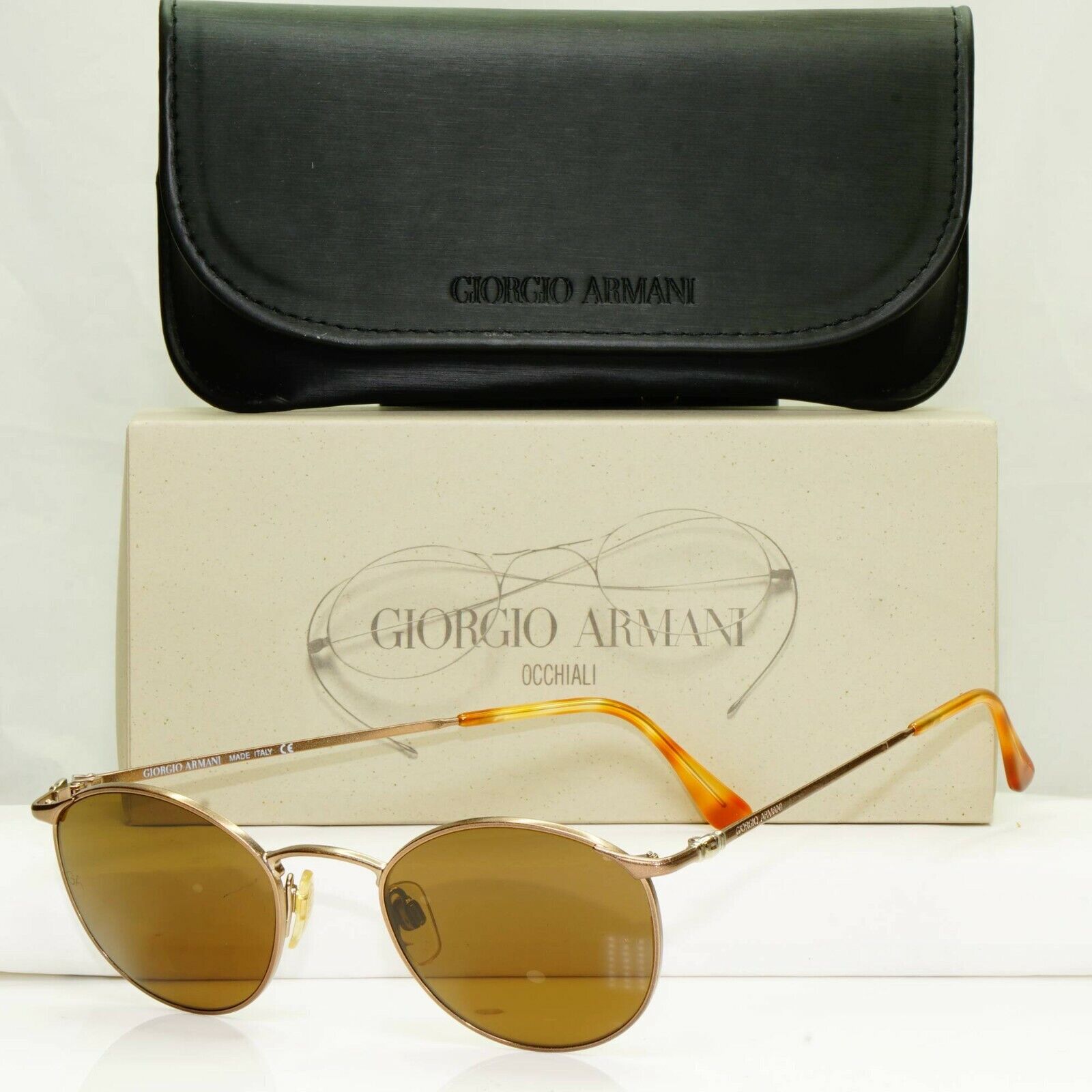 Giorgio Armani 1997 Vintage Retro Sunglasses Bronze Brown Men Women 49mm 132 750