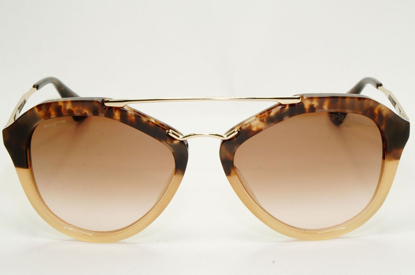 Prada Sunglasses 2014 Cinema Brown Gradient Gold Square PR12QS SPR 12Q ROZ-0A6