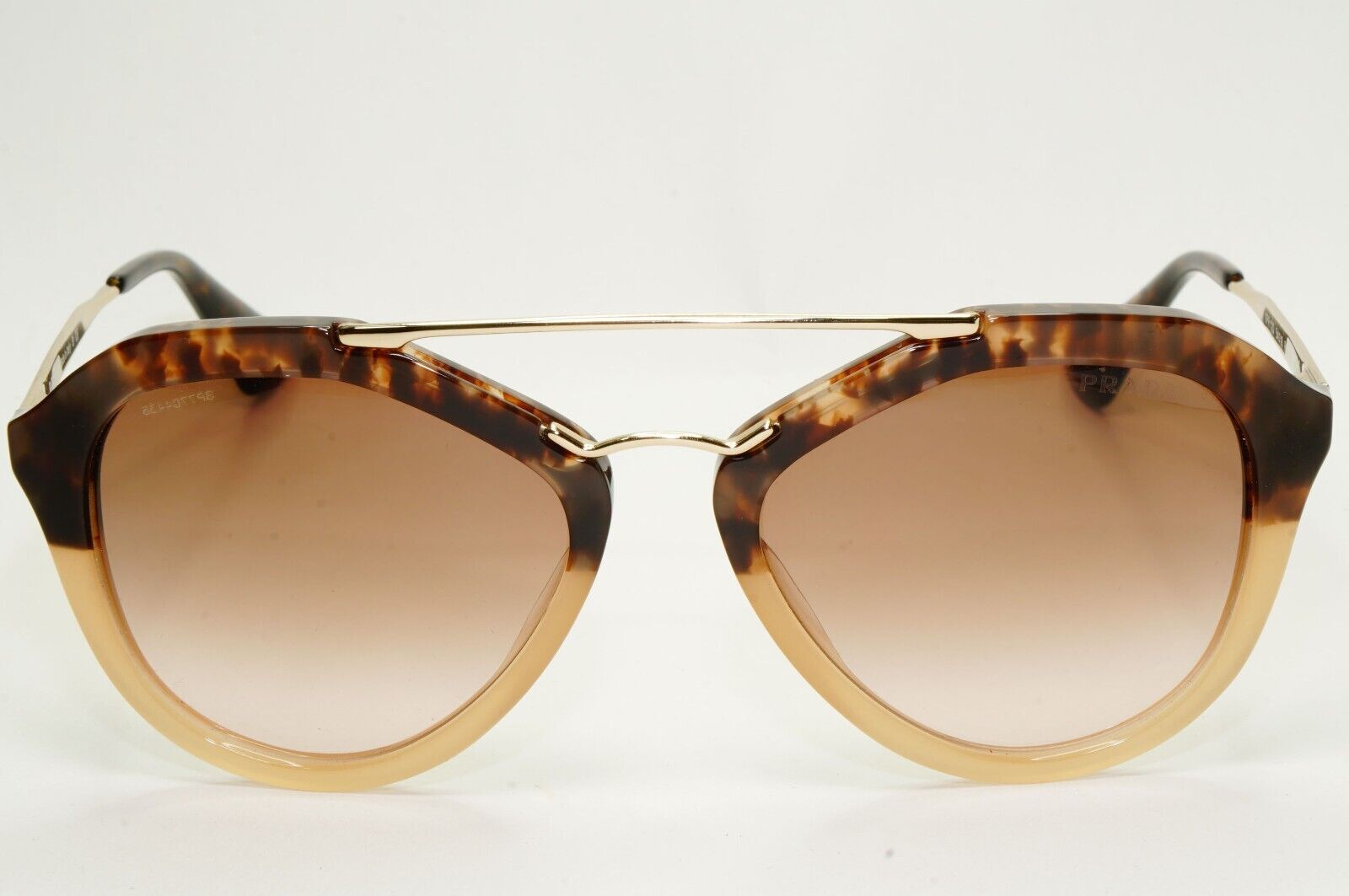 Prada Sunglasses 2014 Cinema Brown Gradient Gold Square PR12QS SPR 12Q ROZ-0A6