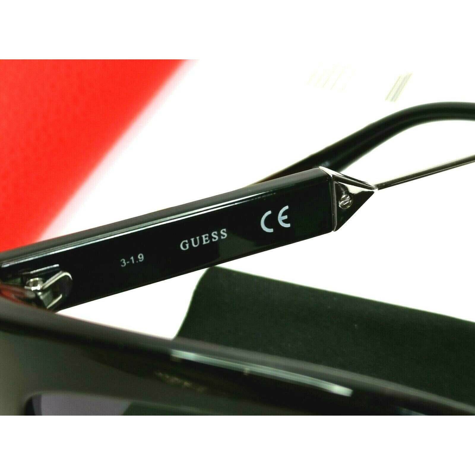 Authentic GUESS Womens Sunglasses Square Glossy Black Gradient Smoke GU 7619 01B