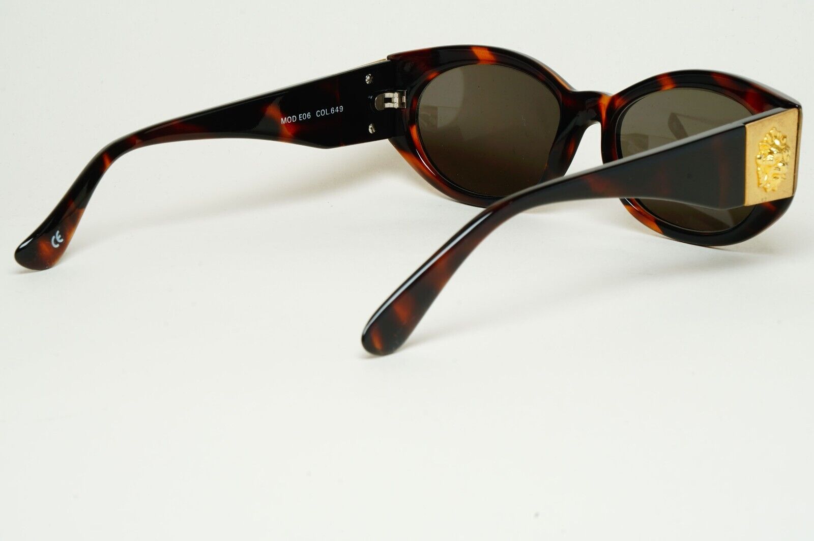 Versus Sunglasses 1996 by Gianni Versace Vintage Grey Lion Brown MOD E06 COL 649