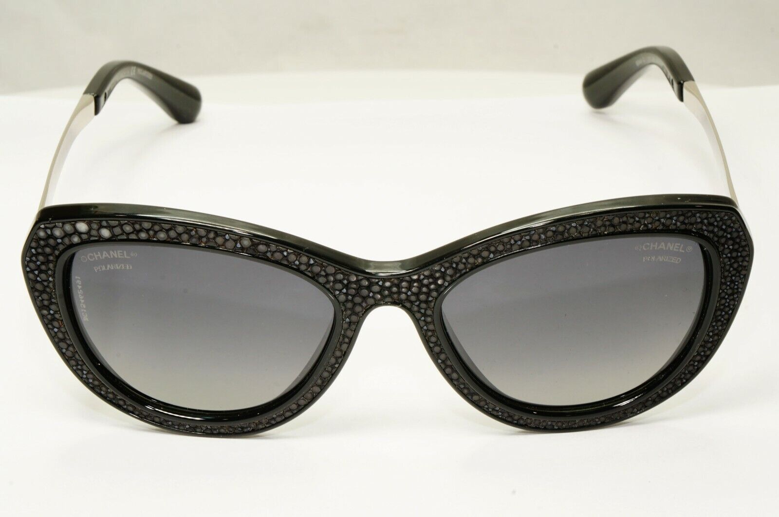Chanel Sunglasses Stringray Leather Exotic Polarised Black 6046 501/S8 26987