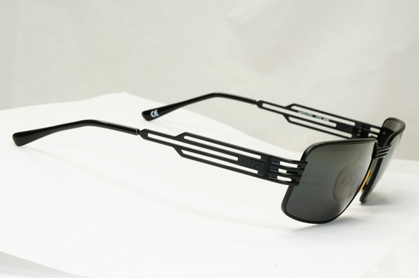 Versus 1996 by Gianni Versace Vintage Matte Black Sunglasses MOD F37 COL 028