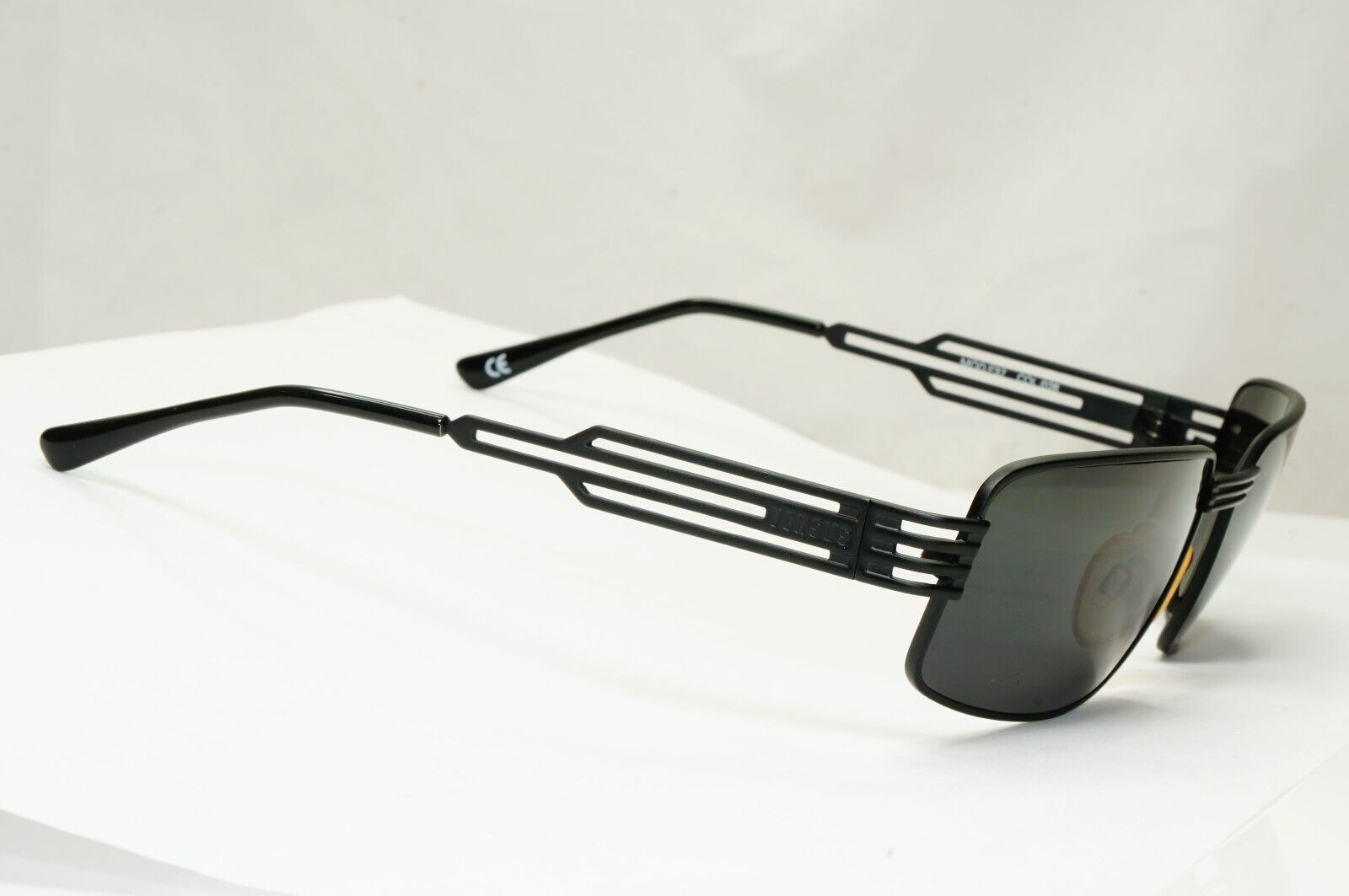 Versus 1996 by Gianni Versace Vintage Matte Black Sunglasses MOD F37 COL 028