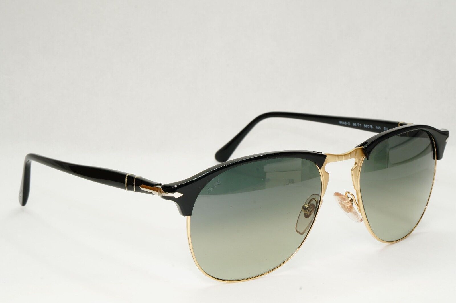 Persol Sunglasses 2015 Black Grey Gradient Pilot Vintage 8649-S 95/71 56mm