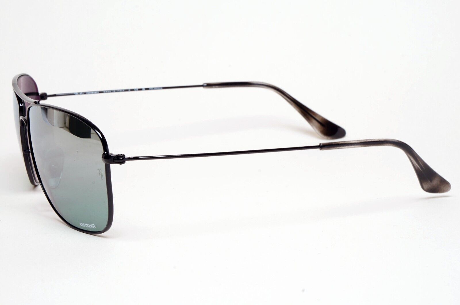 Ray-Ban Sunglasses Polarized Black Silver Chromance Mirror RB 3543 002/5L 59mm