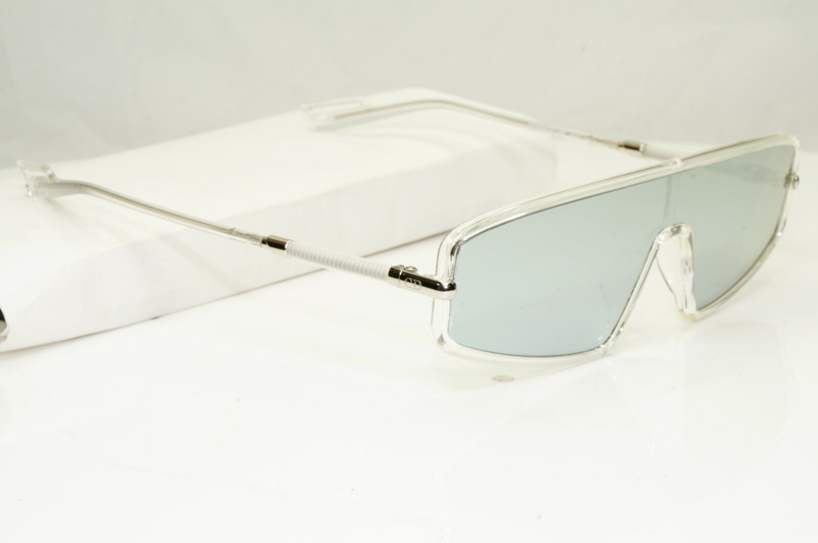 Dior Silver Visor Mask Homme Mens Sunglasses Mirror Visor Shield Mercure 9000T