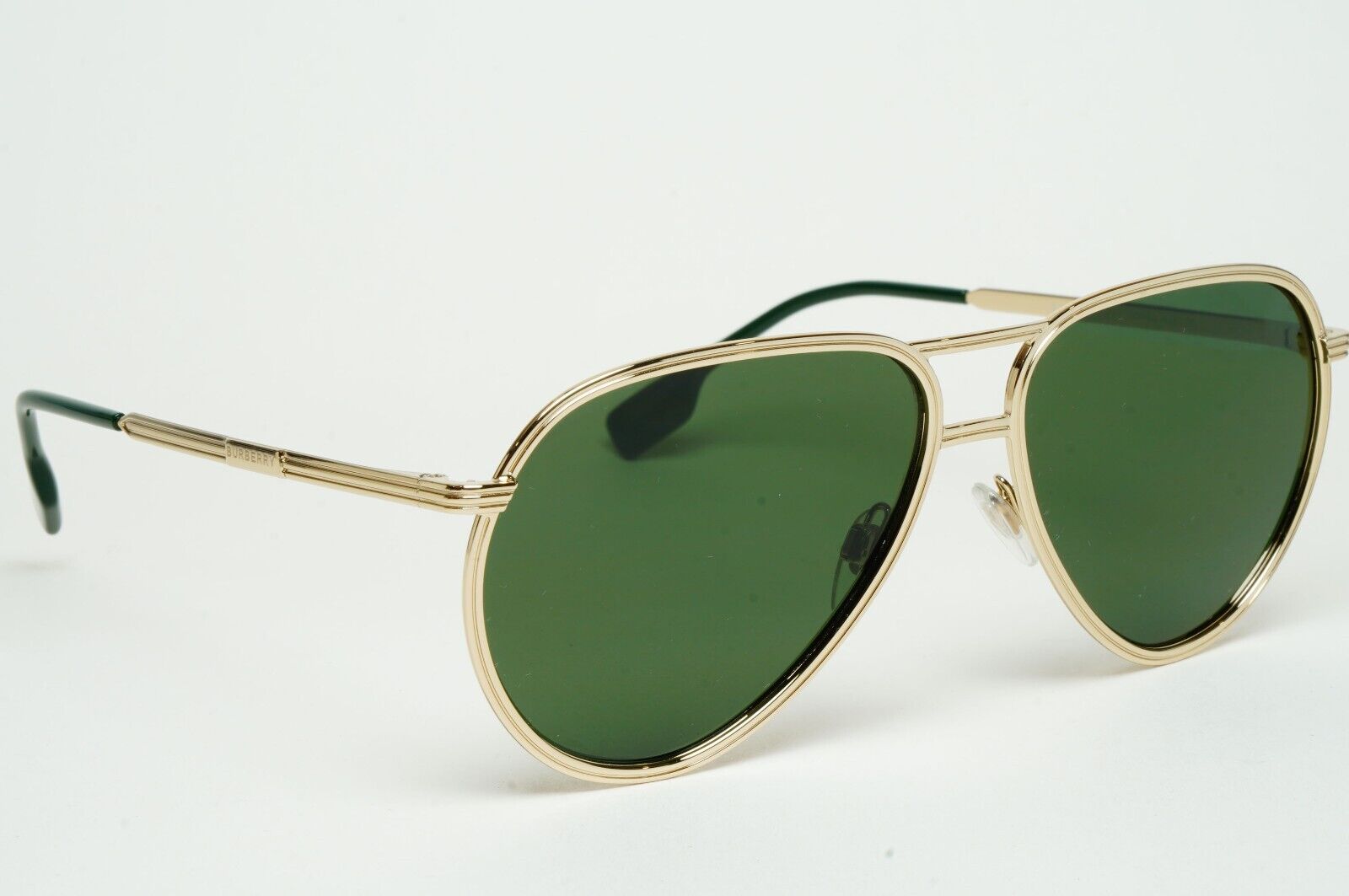 Burberry Sunglasses Scott Light Gold Green Metal Pilot BE 3135 1109/71 59mm