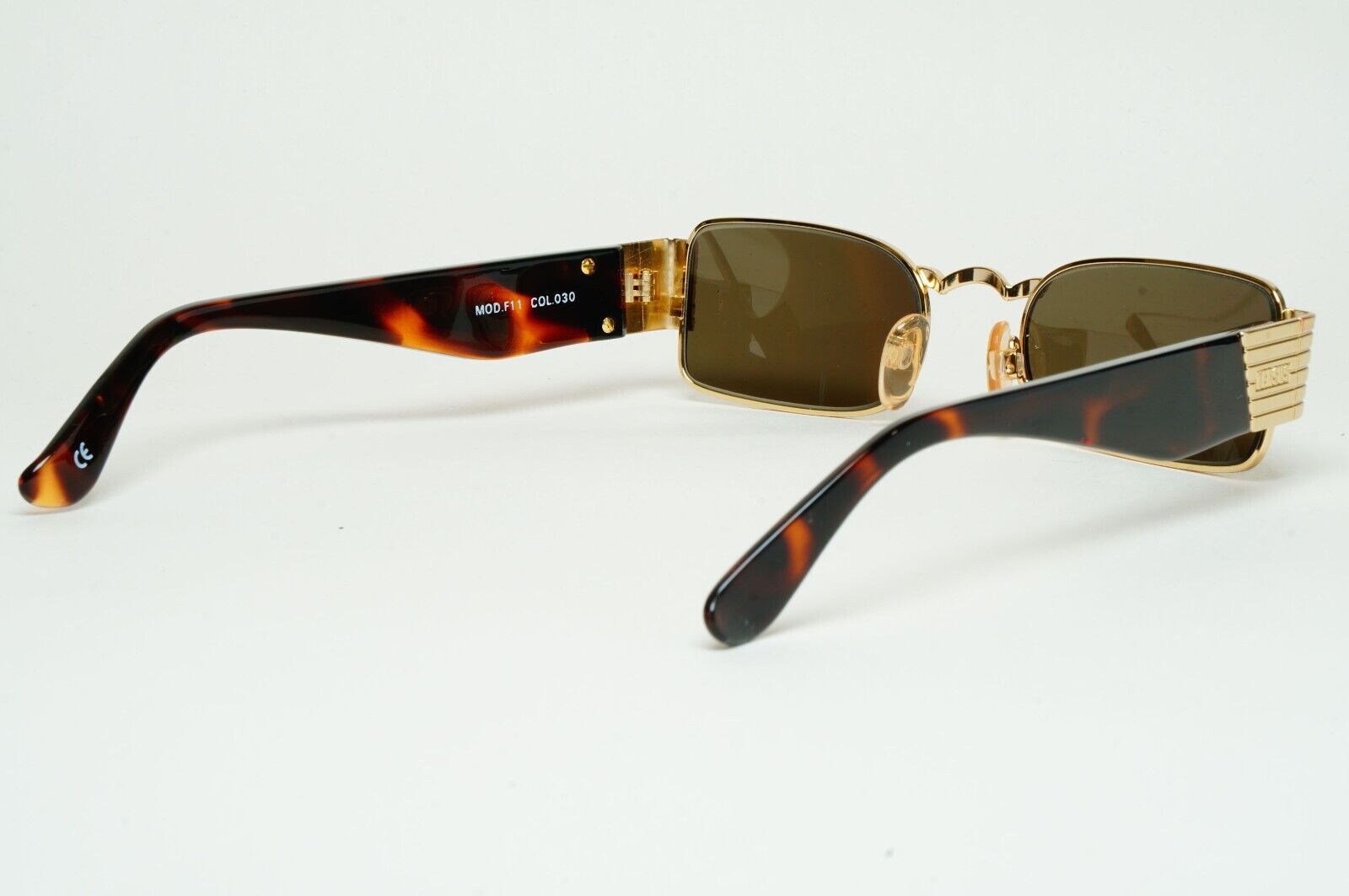 Versus Sunglasses 1996 by Gianni Versace Vintage Gold Brown MOD F11 COL 030