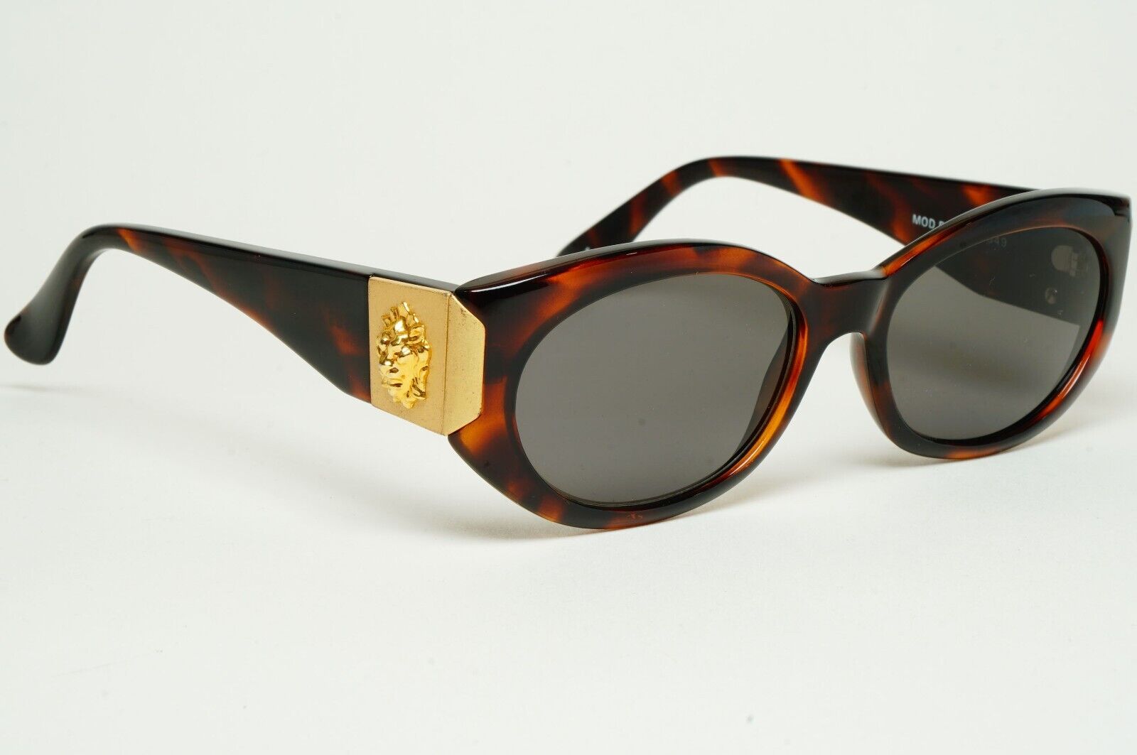 Versus Sunglasses 1996 by Gianni Versace Vintage Gold Lion Brown MOD E06 COL 649