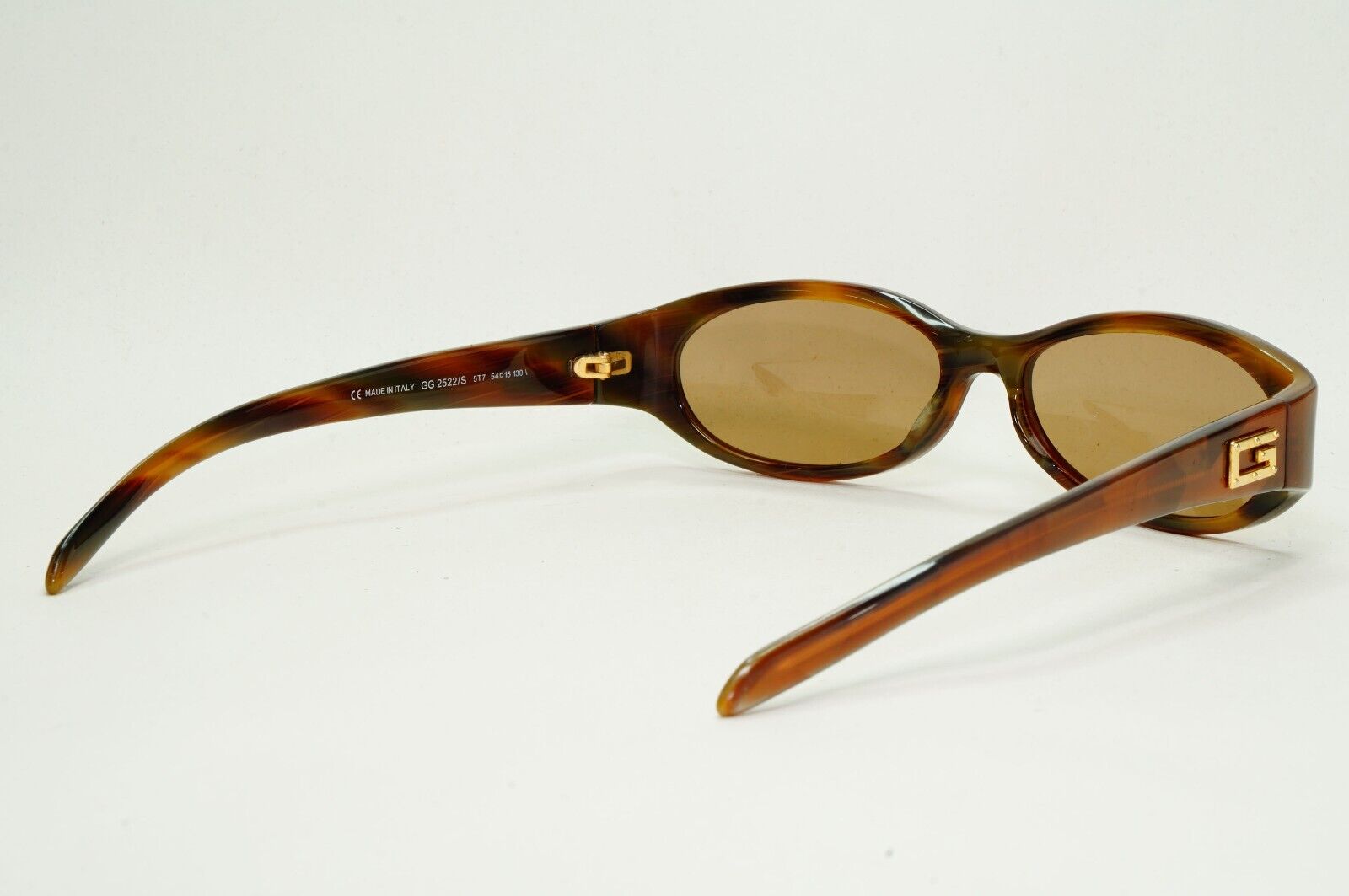 Gucci Sunglasses 1997 Vintage Brown Gold Small Rectangle GG 2522/S 5T7 230924