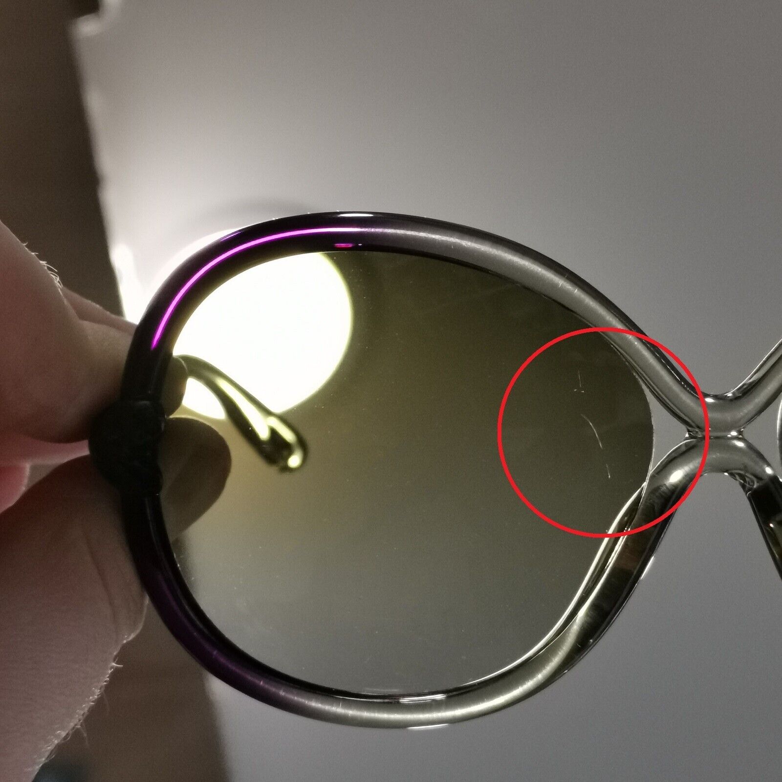 Tom Ford Oversized Sunglasses Knot Brown Gradient Purple TF 185 Sonja 95P 37809