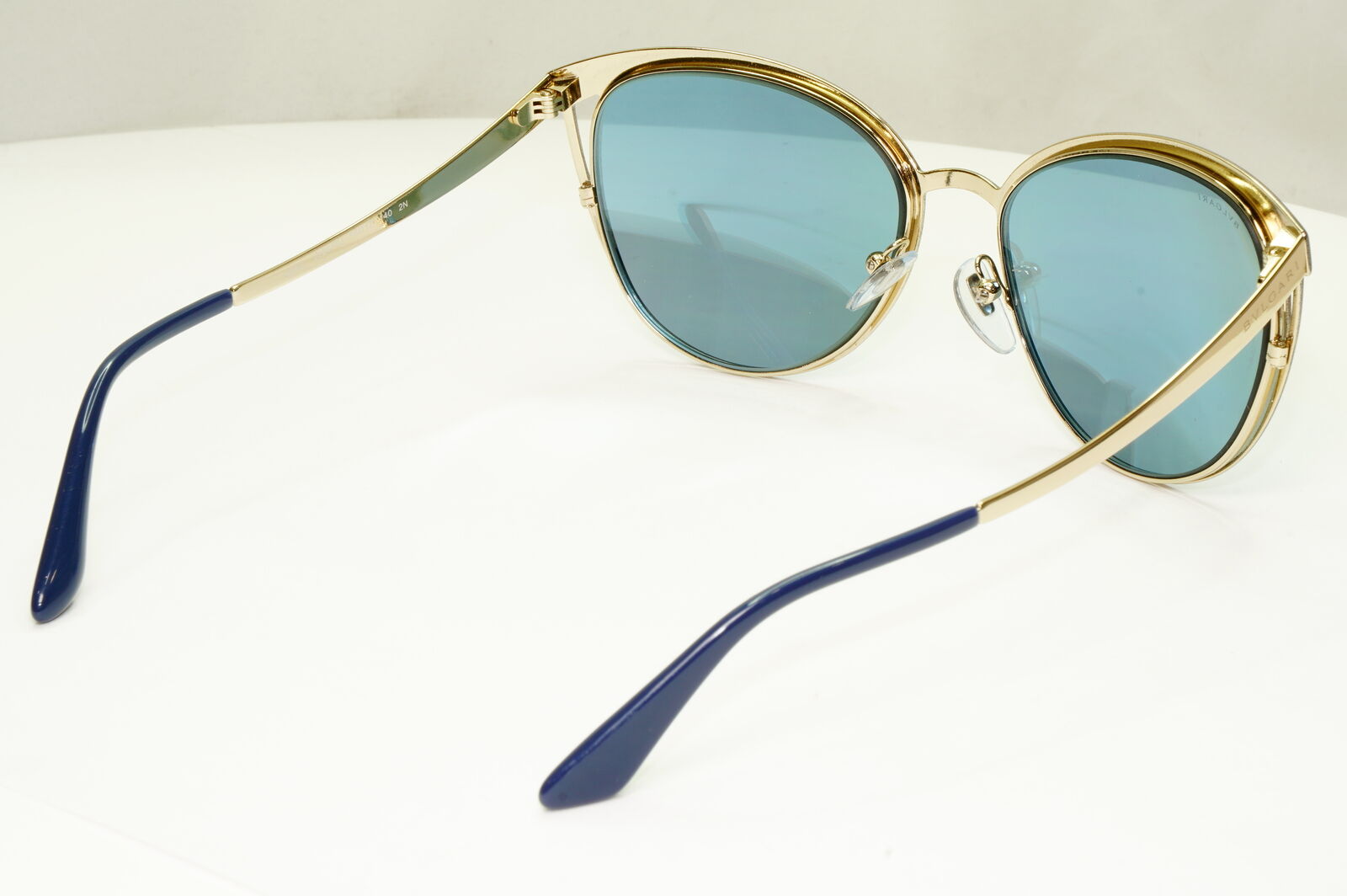 Bvlgari Mirror Gold Blue Sunglasses Square Green Scales BV 6083 2020/6J 050822