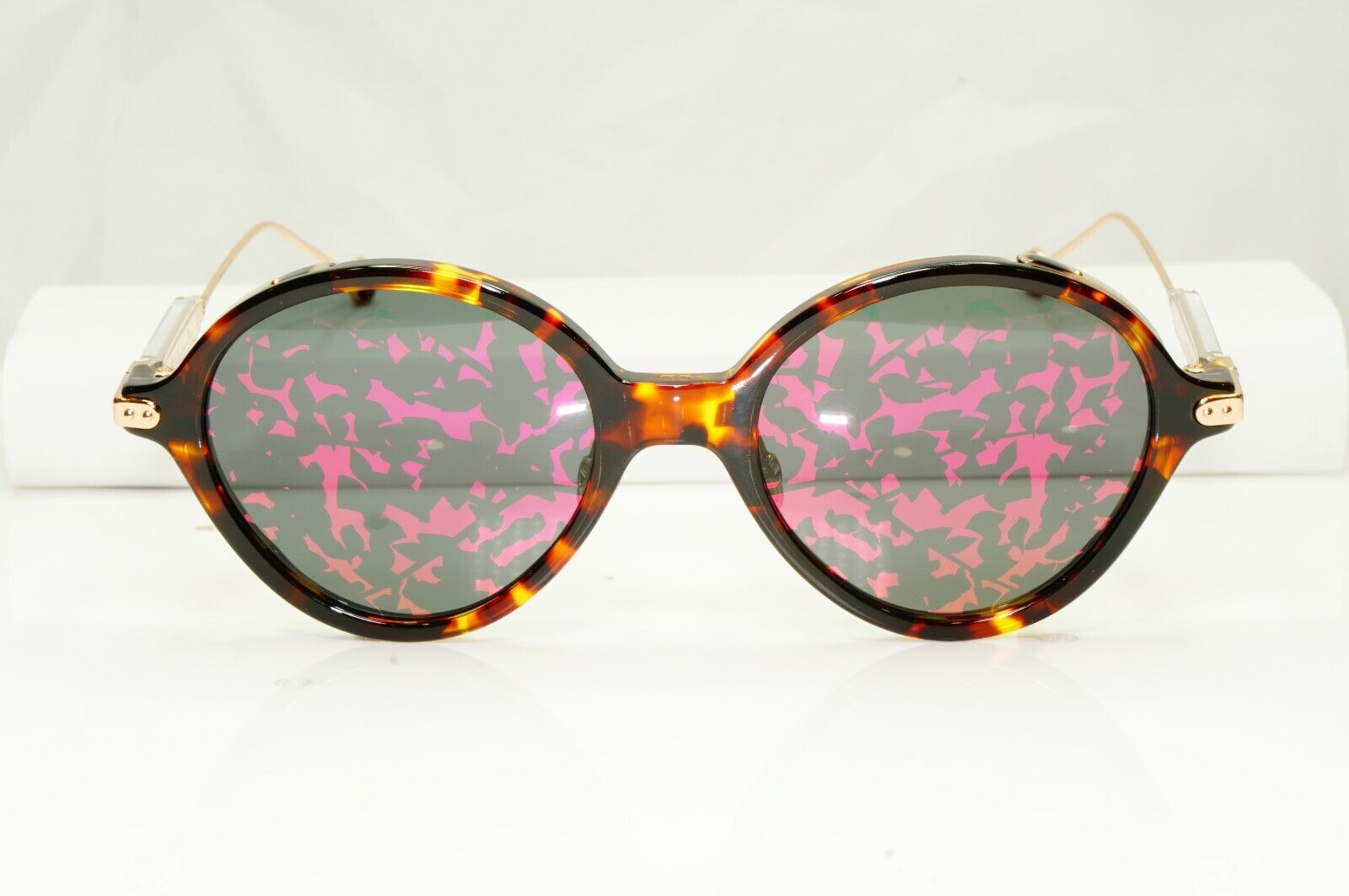 Authentic Dior Womens Sunglasses Round Umbrage Havana Brown Gold Mirror 0X3TN