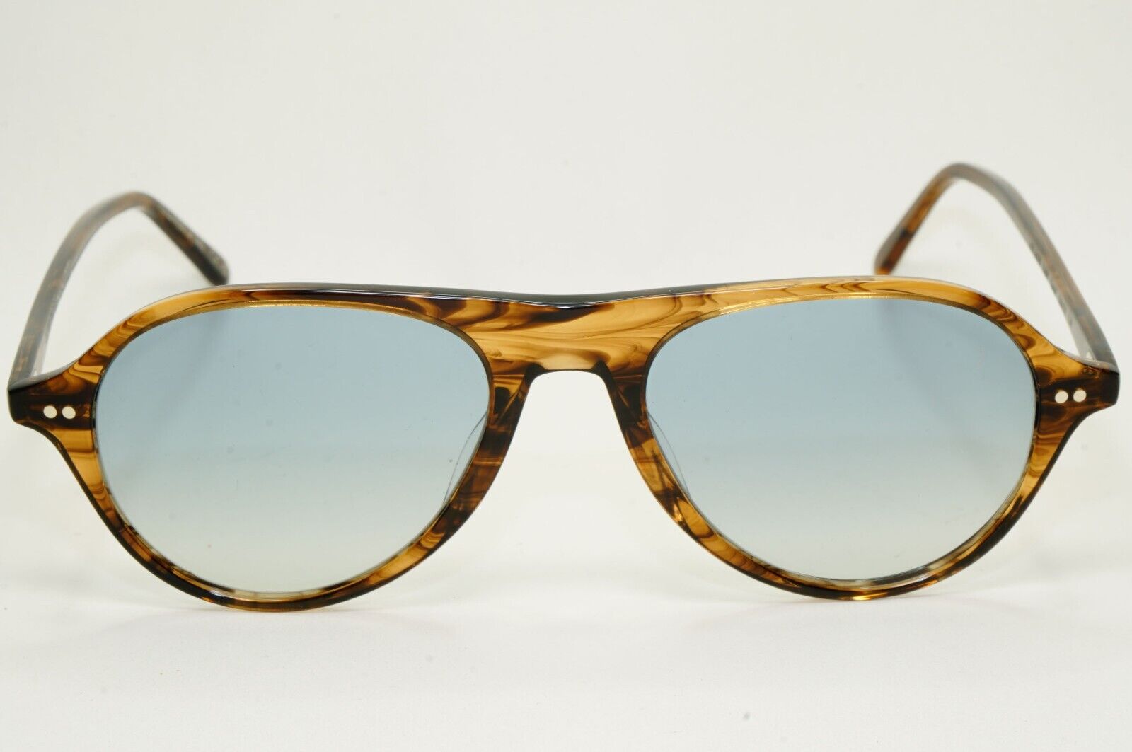 Oliver Peoples Sunglasses Emet Brown Sepia Blue Teal Pilot OV 5406U 1689 53mm