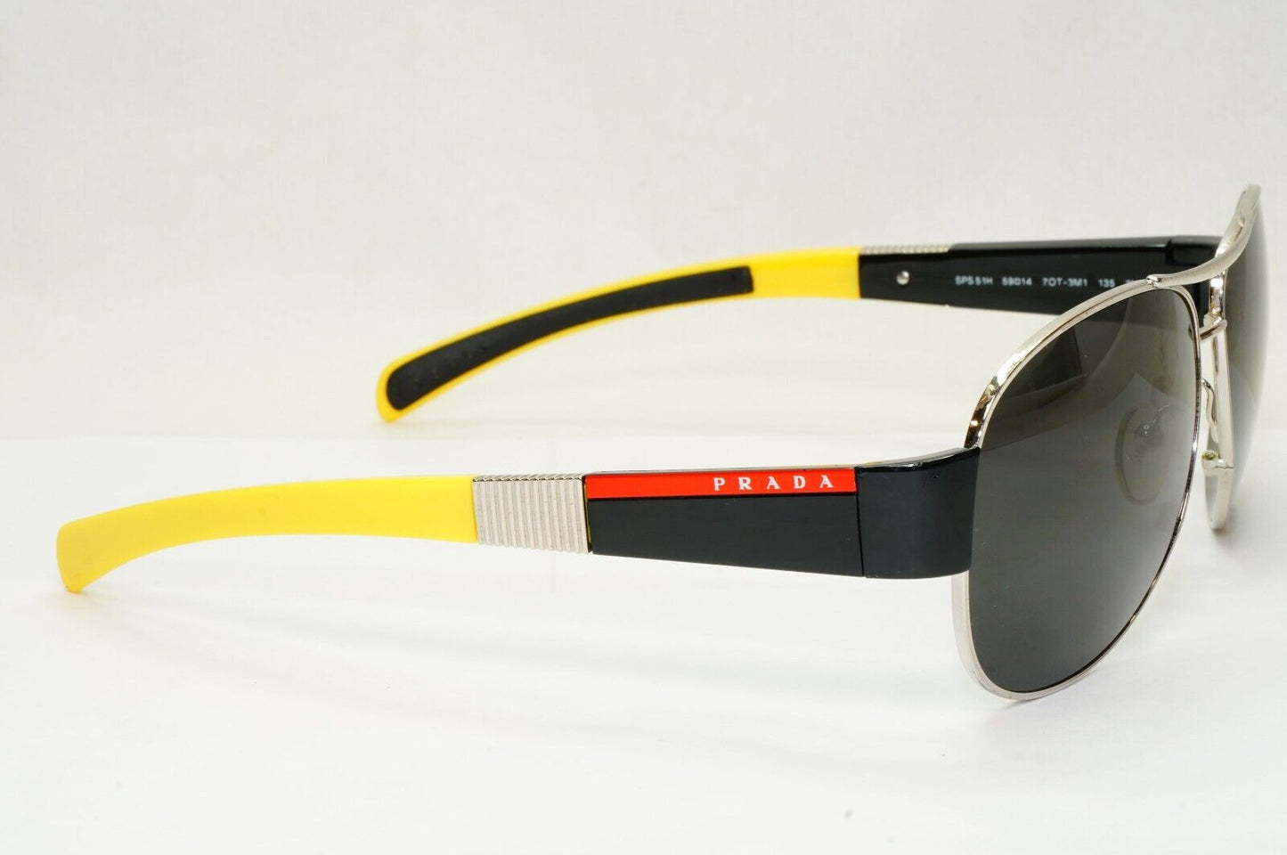 Prada Sunglasses 2006 Vintage Pilot Black Rossa PS51HS SPS 51H 7OT-3M1 111223