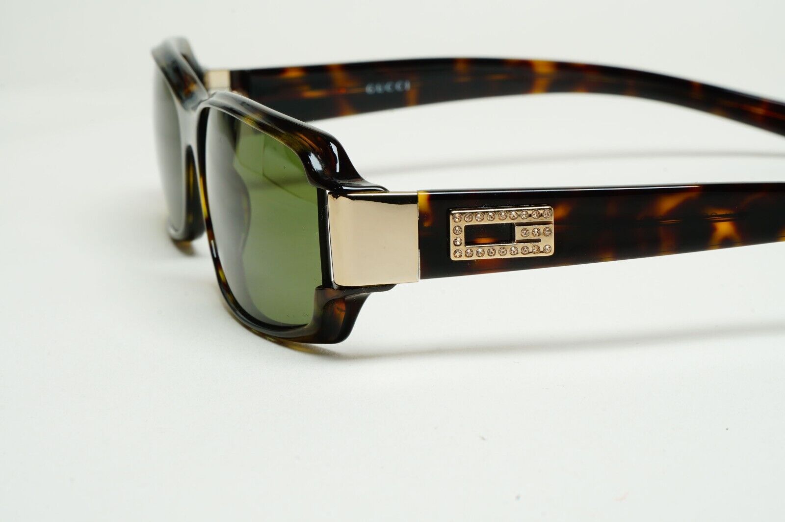 Gucci Sunglasses 1998 Vintage Brown Rectangle Small GG 2548/STRASS 086 180125