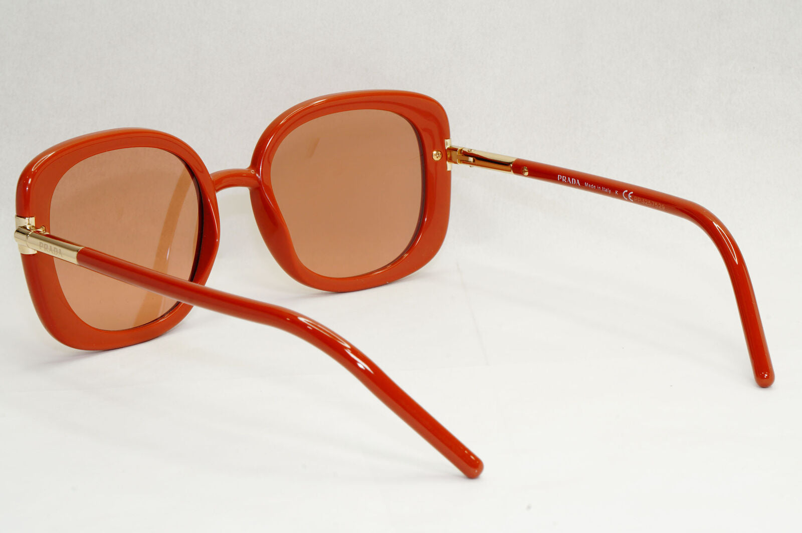 Prada Sunglasses Brown Square Gold PR04WS SPR 04W VAM-1P1 53mm