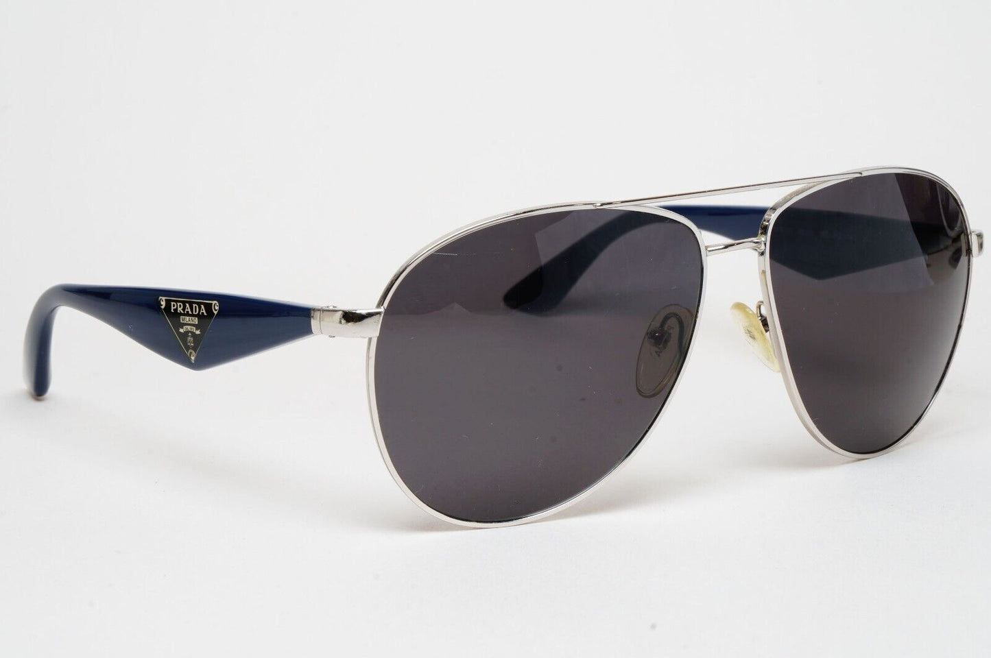 Prada Sunglasses Triangle Logo Black Blue Pilot PR53QS SPR 53Q 1BC-2H2 290125