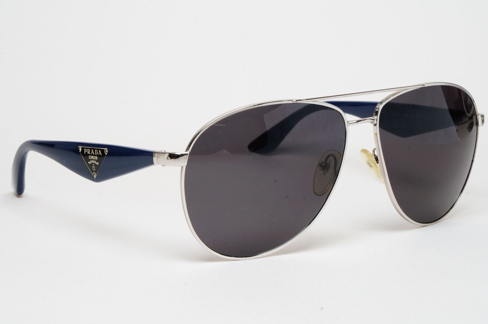 Prada Sunglasses Triangle Logo Black Blue Pilot PR53QS SPR 53Q 1BC-2H2 290125