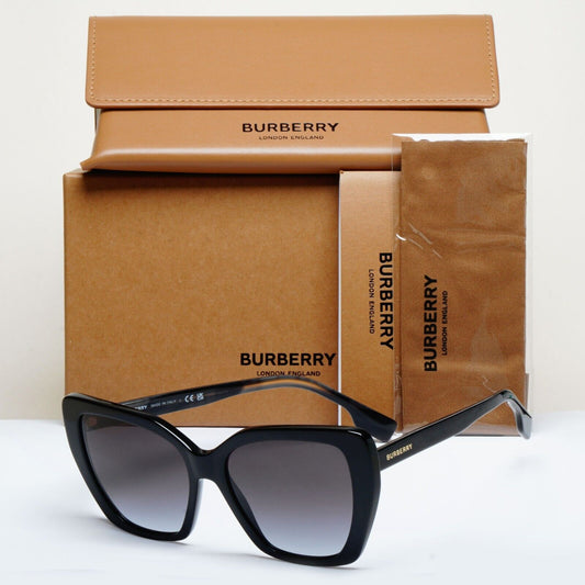 Burberry Sunglasses Tamsin Black Cat Eye Square Gradient BE 4366 3980/8G 55mm